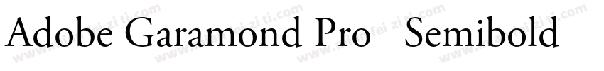 Adobe Garamond Pro   Semibold Itali字体转换